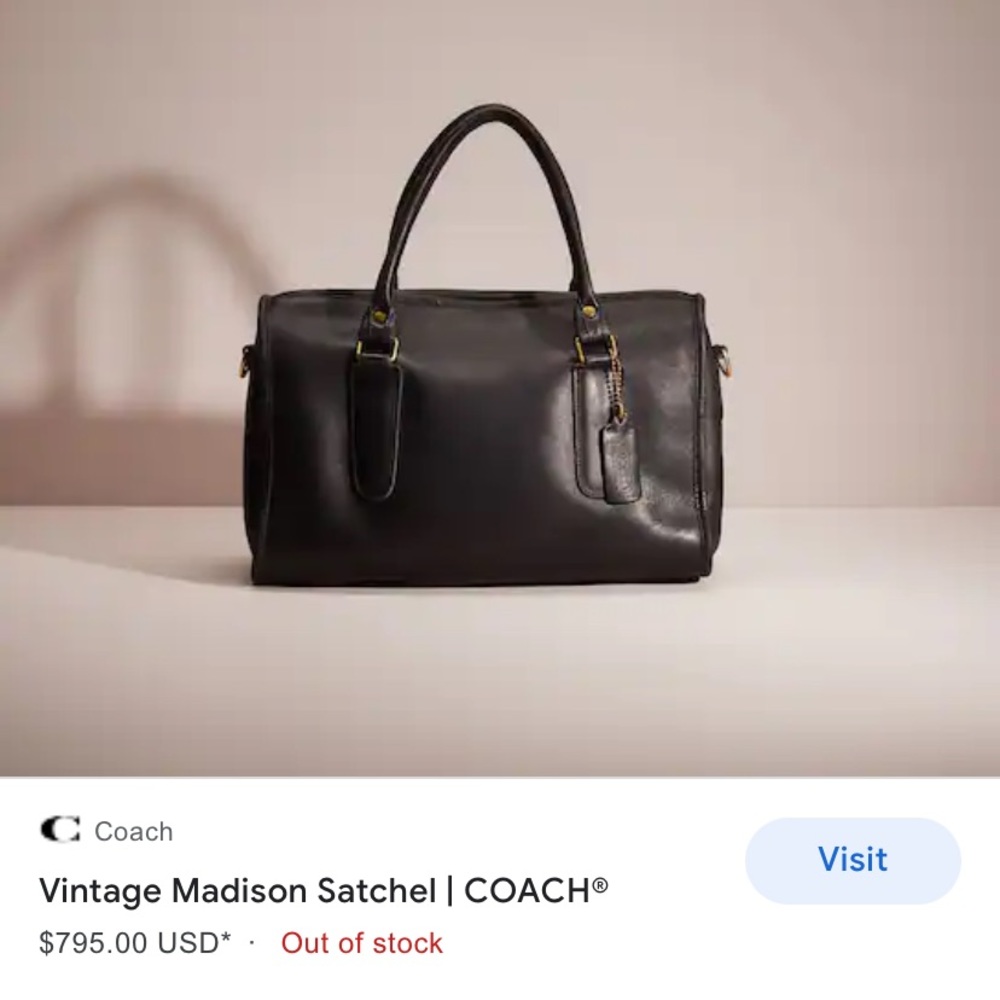 Vintage Coach Madison Satchel